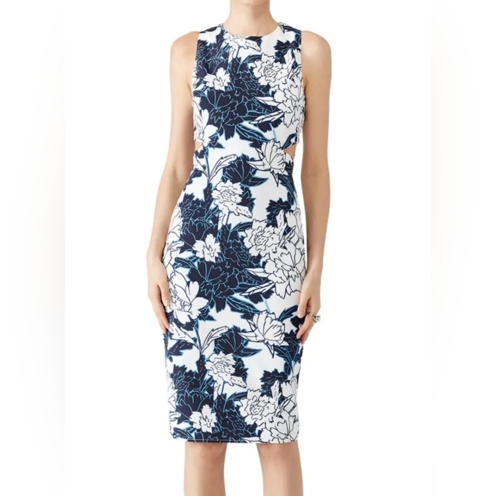 YUMI KIM Floral Showtime Dress Blue and White Size Large